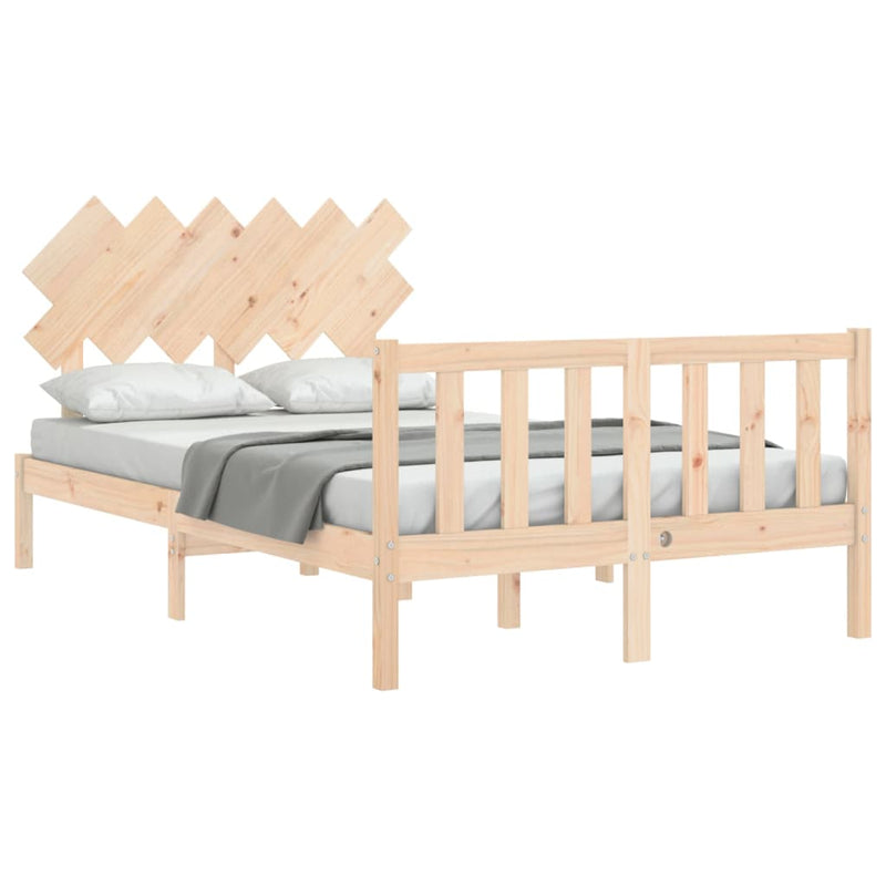 Bed Frame without Mattress 135x190 cm Solid Wood Pine