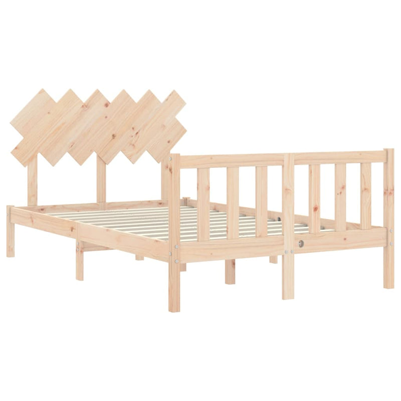 Bed Frame without Mattress 135x190 cm Solid Wood Pine