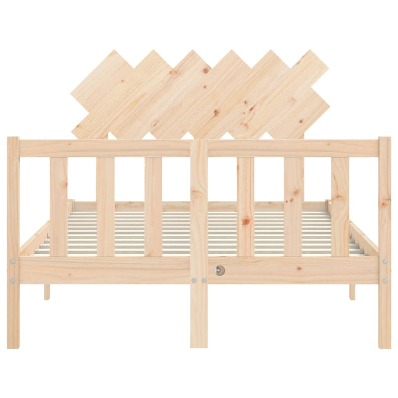 Bed Frame without Mattress 135x190 cm Solid Wood Pine