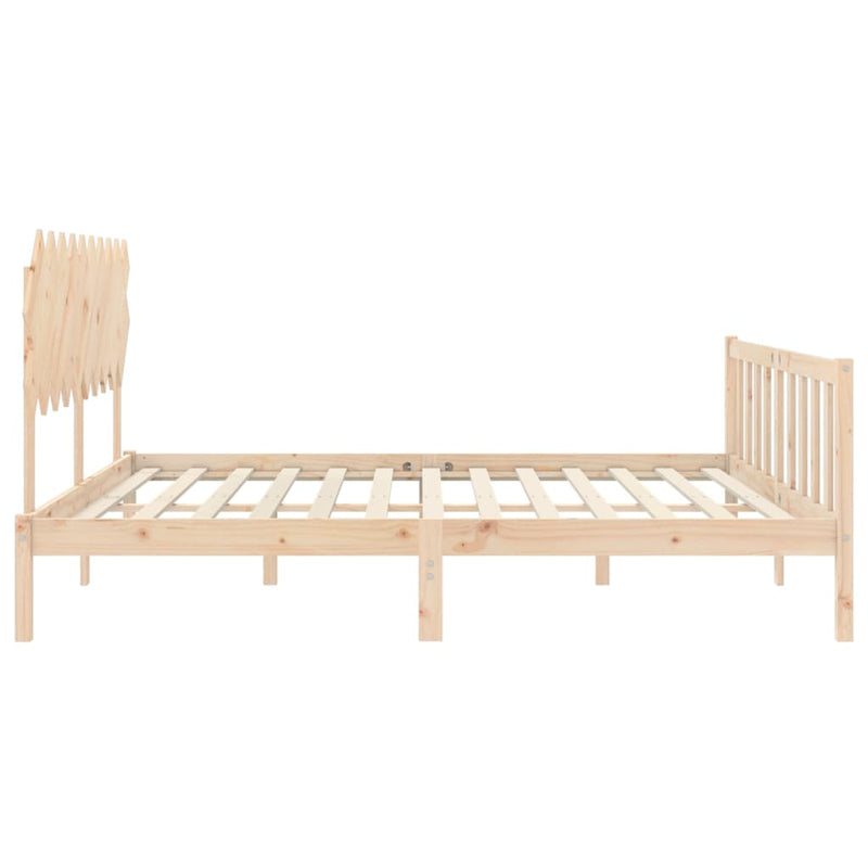 Bed Frame without Mattress 135x190 cm Solid Wood Pine