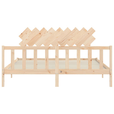 Bed Frame without Mattress 183x203 cm King Solid Wood Pine