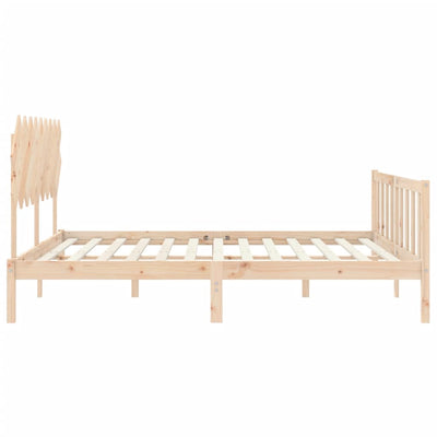 Bed Frame without Mattress 183x203 cm King Solid Wood Pine