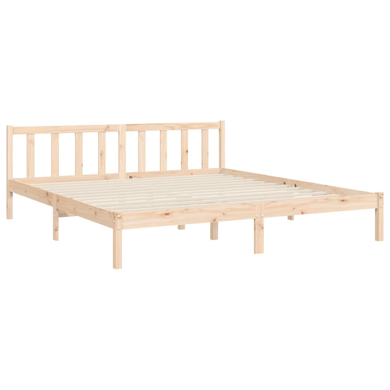 Bed Frame without Mattress 183x203 cm King Solid Wood Pine