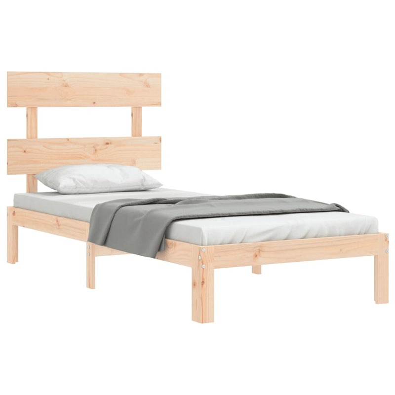 Bed Frame without Mattress 90x190 cm Solid Wood Pine