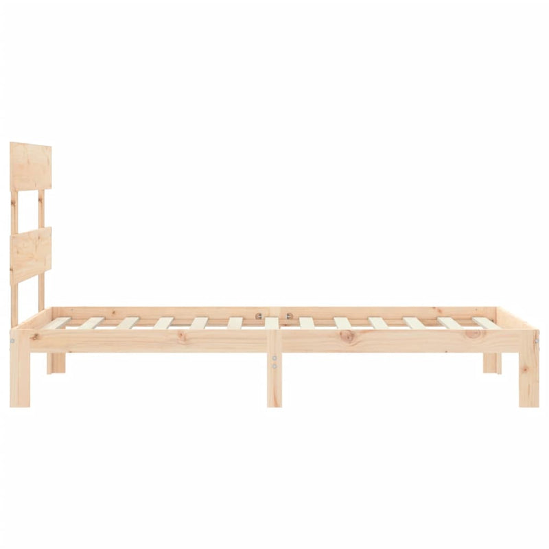 Bed Frame without Mattress 90x190 cm Solid Wood Pine