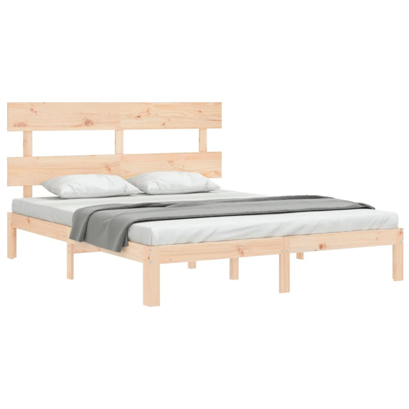 Bed Frame without Mattress 150x200 cm Solid Wood Pine