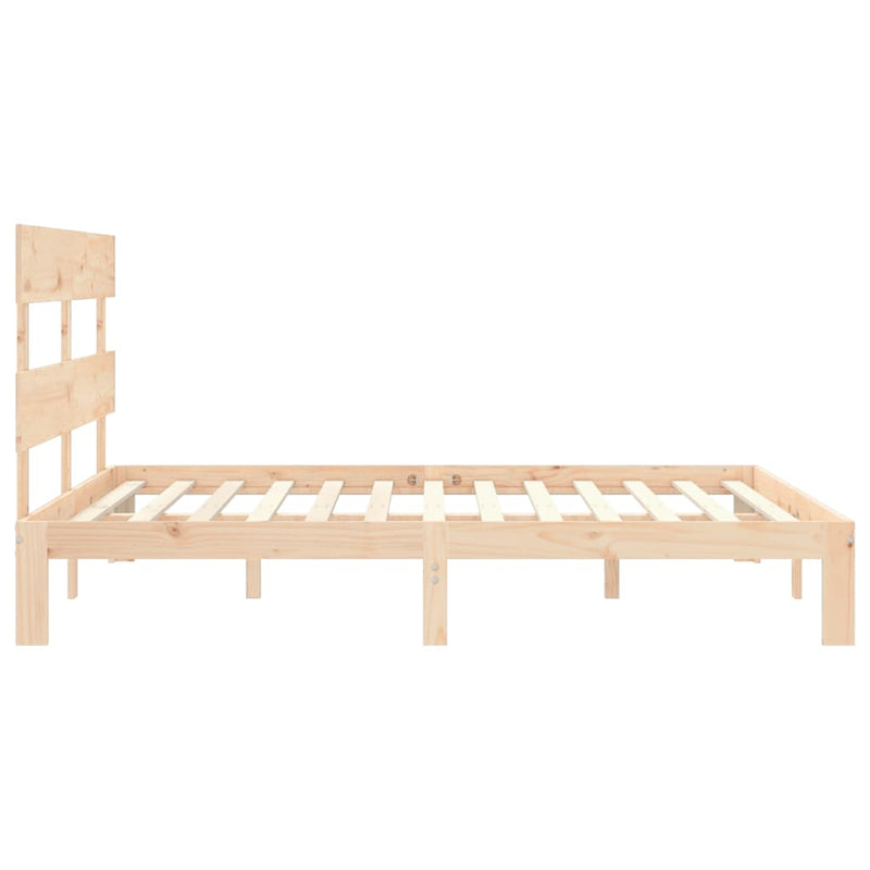 Bed Frame without Mattress 150x200 cm Solid Wood Pine