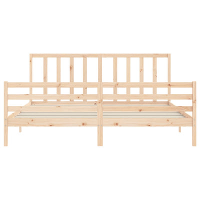 Bed Frame without Mattress 183x203 cm King Solid Wood Pine