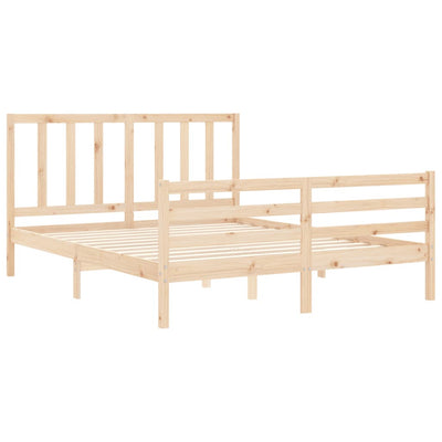 Bed Frame without Mattress 150x200 cm Solid Wood Pine