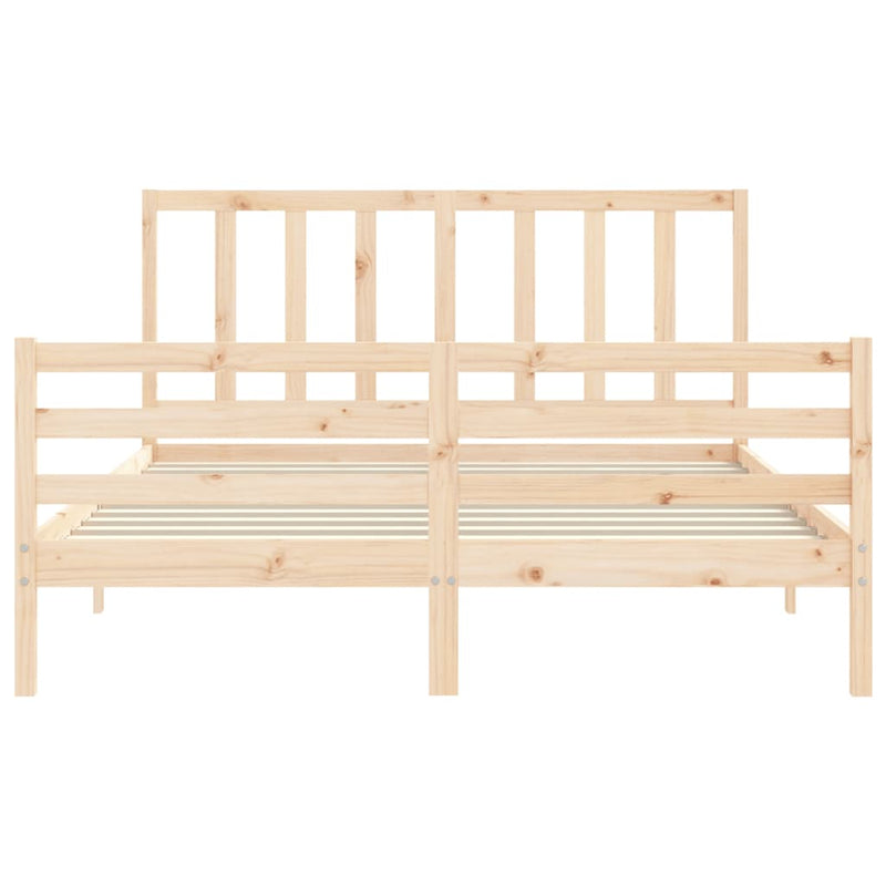 Bed Frame without Mattress 150x200 cm Solid Wood Pine