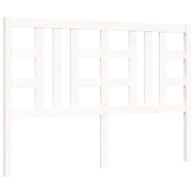 Bed Frame without Mattress White 135x190 cm Solid Wood Pine