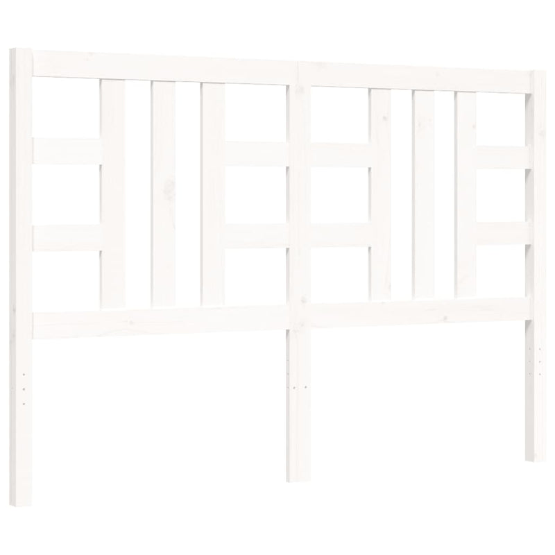 Bed Frame without Mattress White 135x190 cm Solid Wood Pine