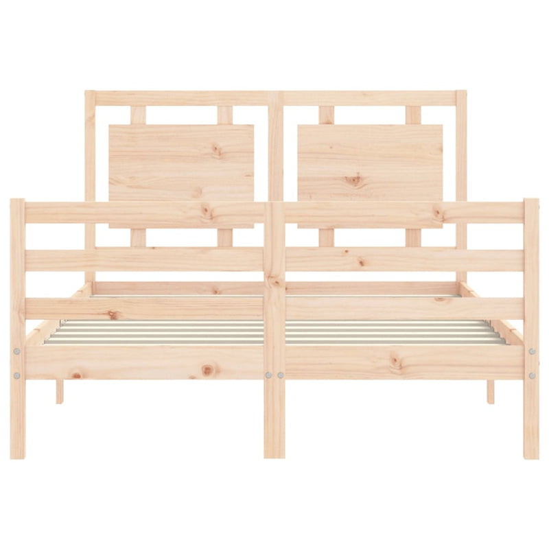 Bed Frame without Mattress 135x190 cm Solid Wood