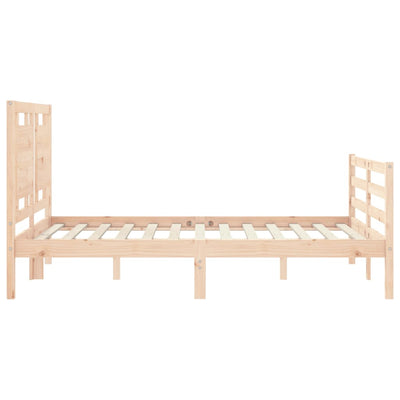 Bed Frame without Mattress 135x190 cm Solid Wood