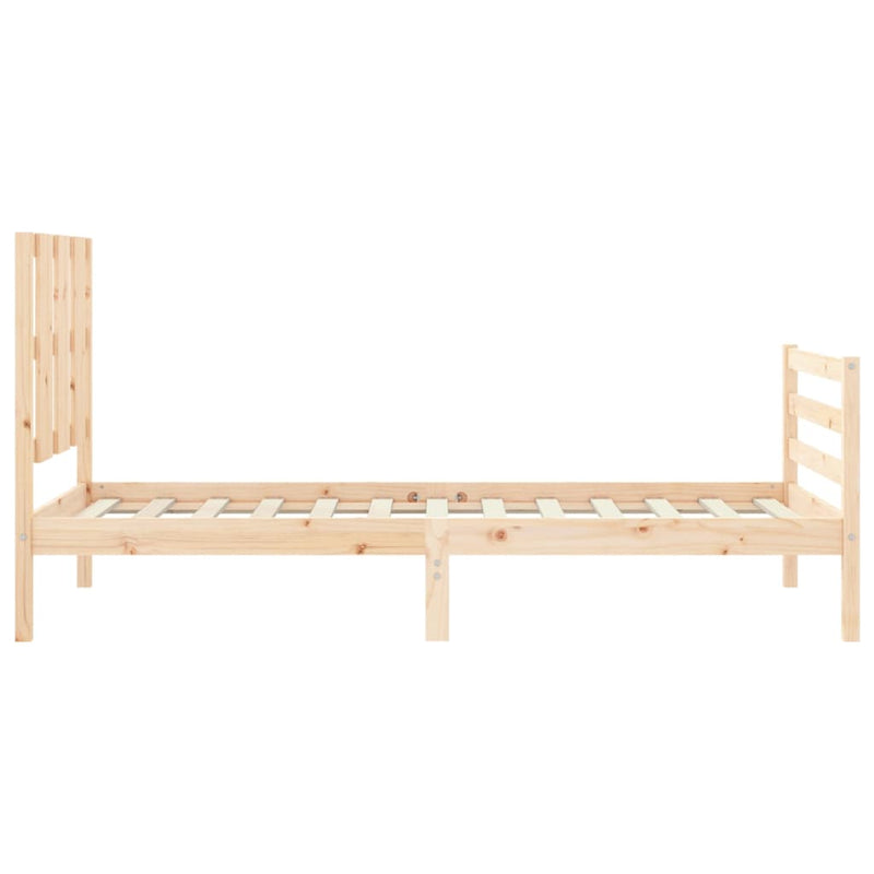 Bed Frame without Mattress 90x190 cm Solid Wood