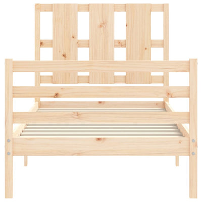 Bed Frame without Mattress 90x190 cm Solid Wood