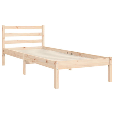 Bed Frame without Mattress 90x190 cm Solid Wood