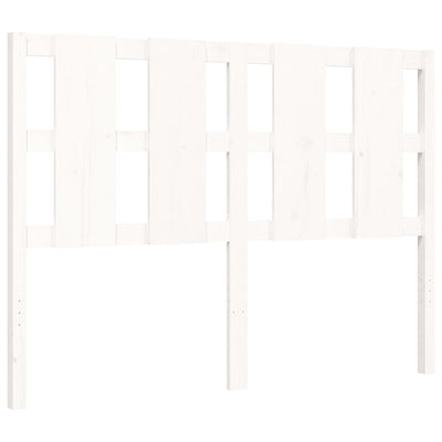 Bed Frame without Mattress White 135x190 cm Solid Wood