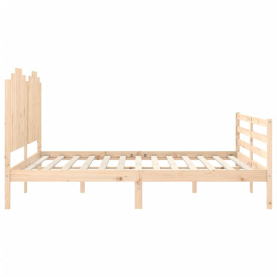 Bed Frame without Mattress 183x203 cm King Solid Wood