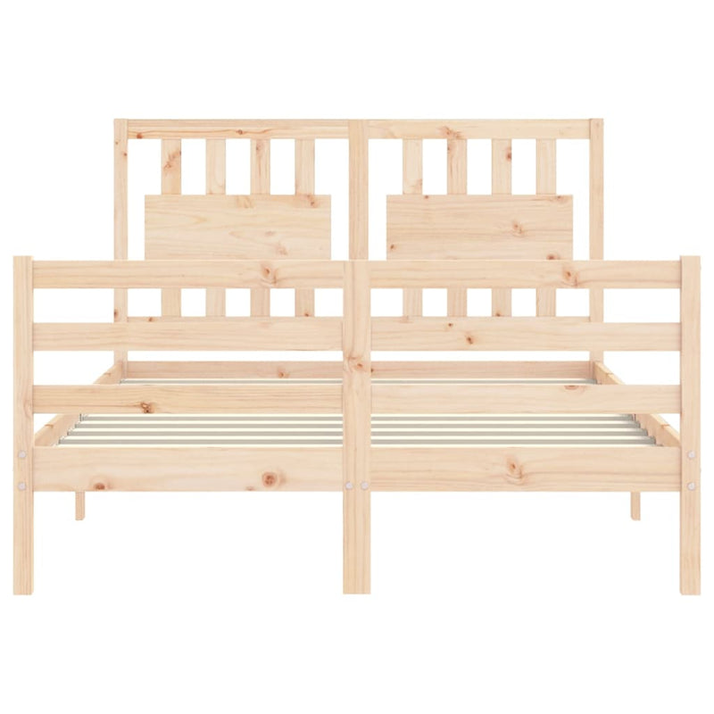 Bed Frame without Mattress 135x190 cm Solid Wood