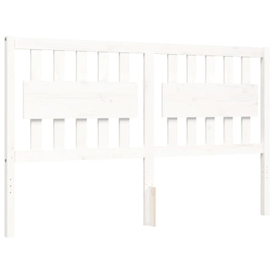 Bed Frame without Mattress White 150x200 cm Solid Wood