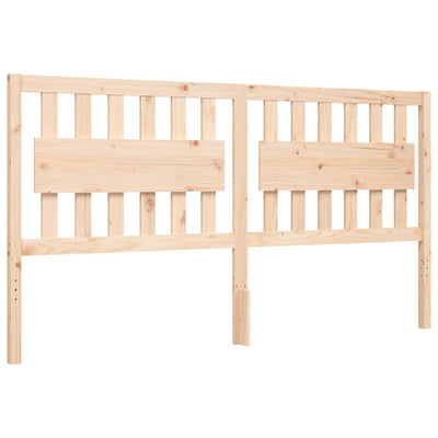 Bed Frame with Headboard 183x203 cm King Solid Wood