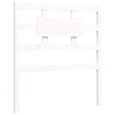 Bed Frame without Mattress White 90x190 cm Solid Wood