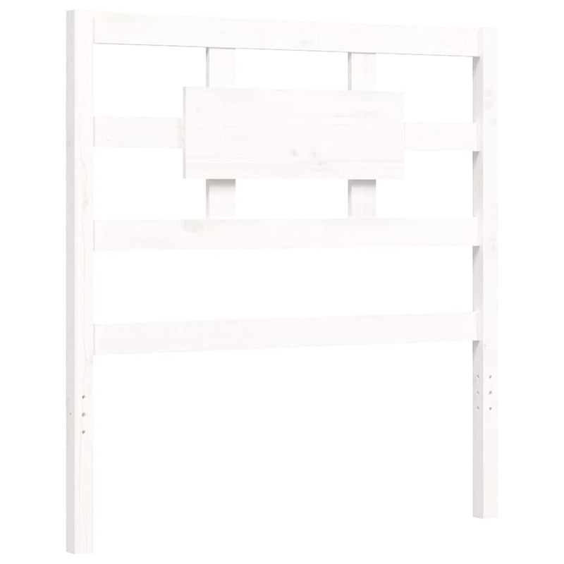 Bed Frame without Mattress White 90x190 cm Solid Wood