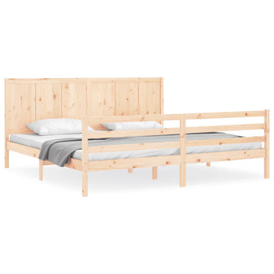 Bed Frame without Mattress 183x203 cm King Solid Wood