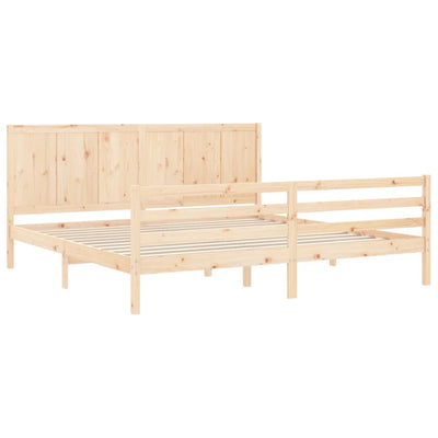 Bed Frame without Mattress 183x203 cm King Solid Wood