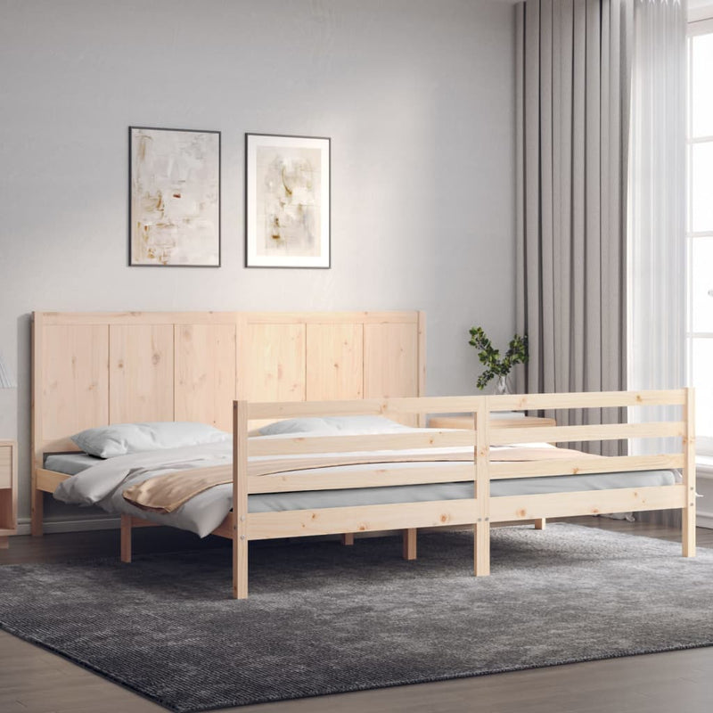 Bed Frame without Mattress 183x203 cm King Solid Wood