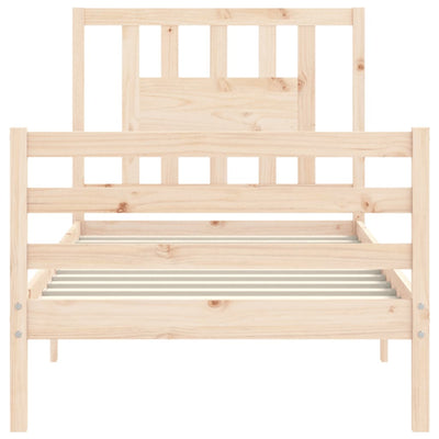 Bed Frame without Mattress 90x190 cm Solid Wood