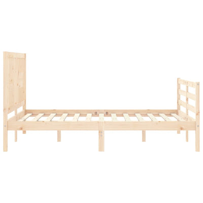 Bed Frame without Mattress 135x190 cm Solid Wood