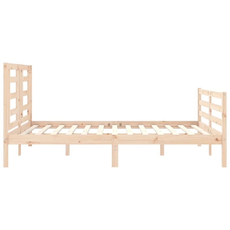 Bed Frame without Mattress 150x200 cm Solid Wood