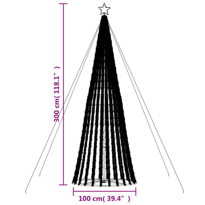 Christmas Tree Light Cone 688 LEDs Warm White 300 cm