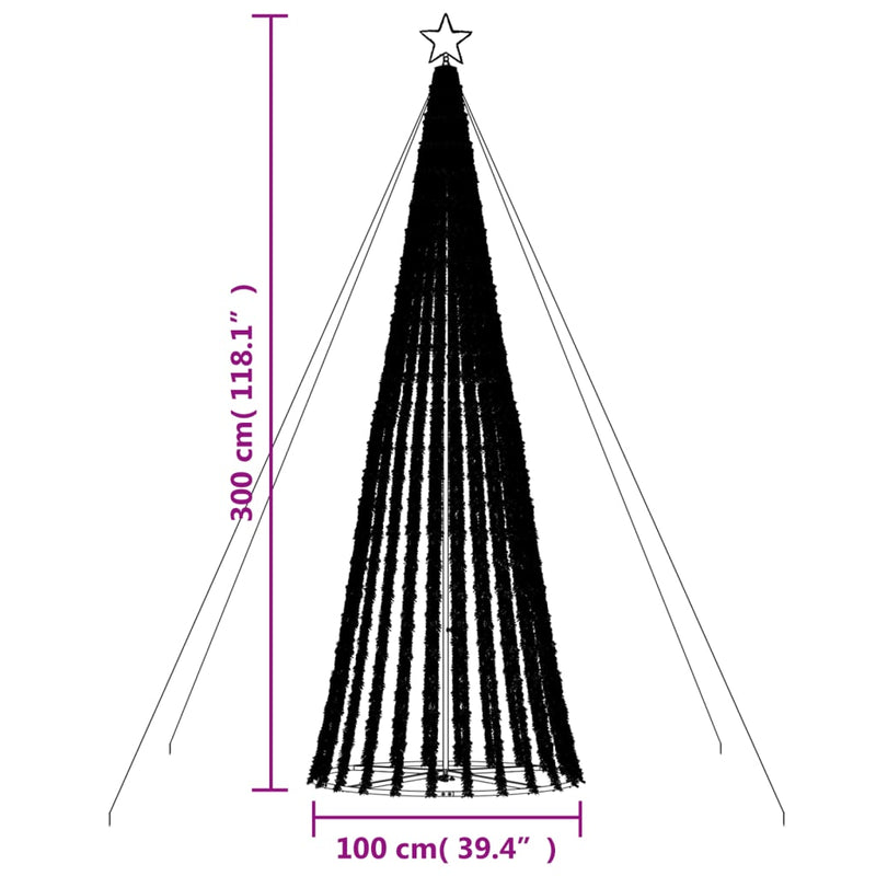 Christmas Tree Light Cone 688 LEDs Warm White 300 cm