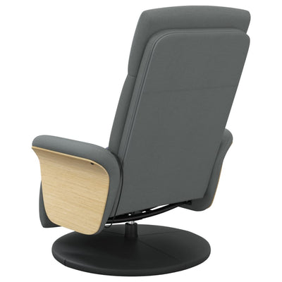 Massage Recliner Chair with Footrest Dark Grey Fabric