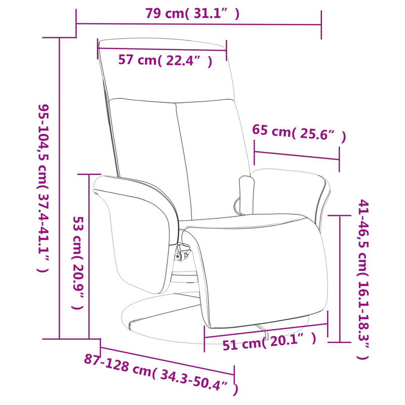 Massage Recliner Chair with Footrest Dark Grey Fabric