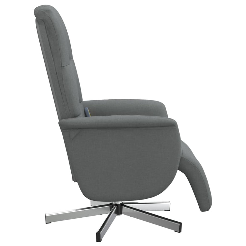 Massage Recliner Chair with Footrest Dark Grey Fabric