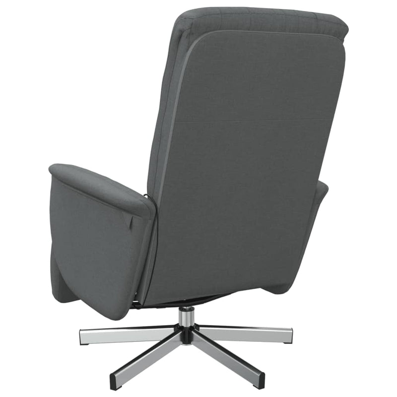 Massage Recliner Chair with Footrest Dark Grey Fabric