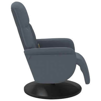 Massage Recliner Chair with Footrest Dark Grey Velvet