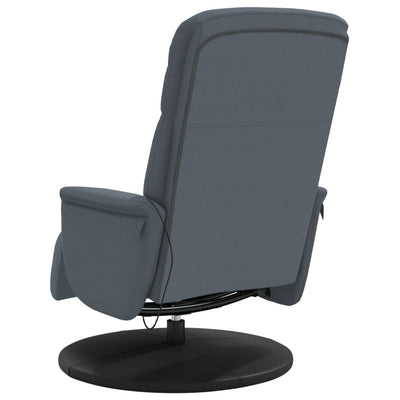 Massage Recliner Chair with Footrest Dark Grey Velvet