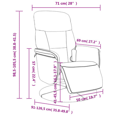 Massage Recliner Chair with Footrest Dark Grey Velvet