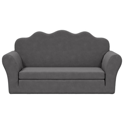 Kids' Sofa Bed 2-Seater Anthracite Soft Plush