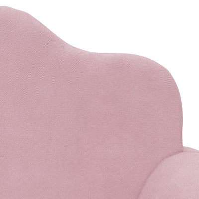 Kids' Sofa Bed 2-Seater Pink Soft Plush