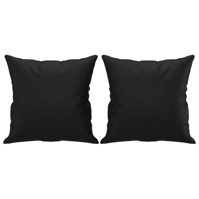 2-Seater Sofa with Throw Pillows Black 140 cm Faux Leather