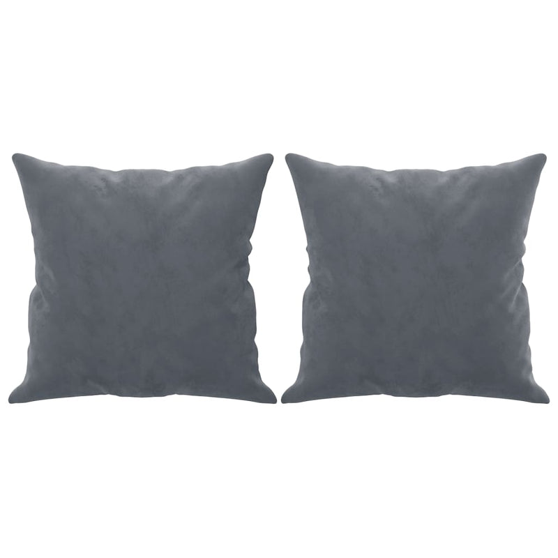 3-Seater Sofa with Throw Pillows Dark Grey 180 cm Velvet