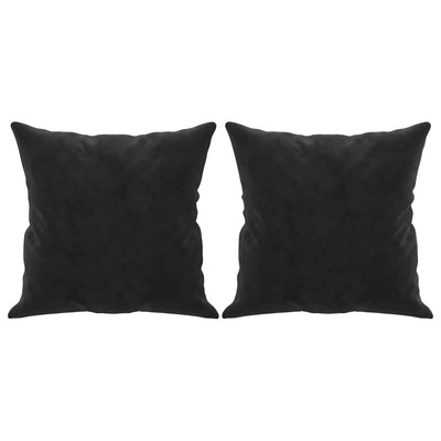 3-Seater Sofa with Throw Pillows Black 180 cm Velvet