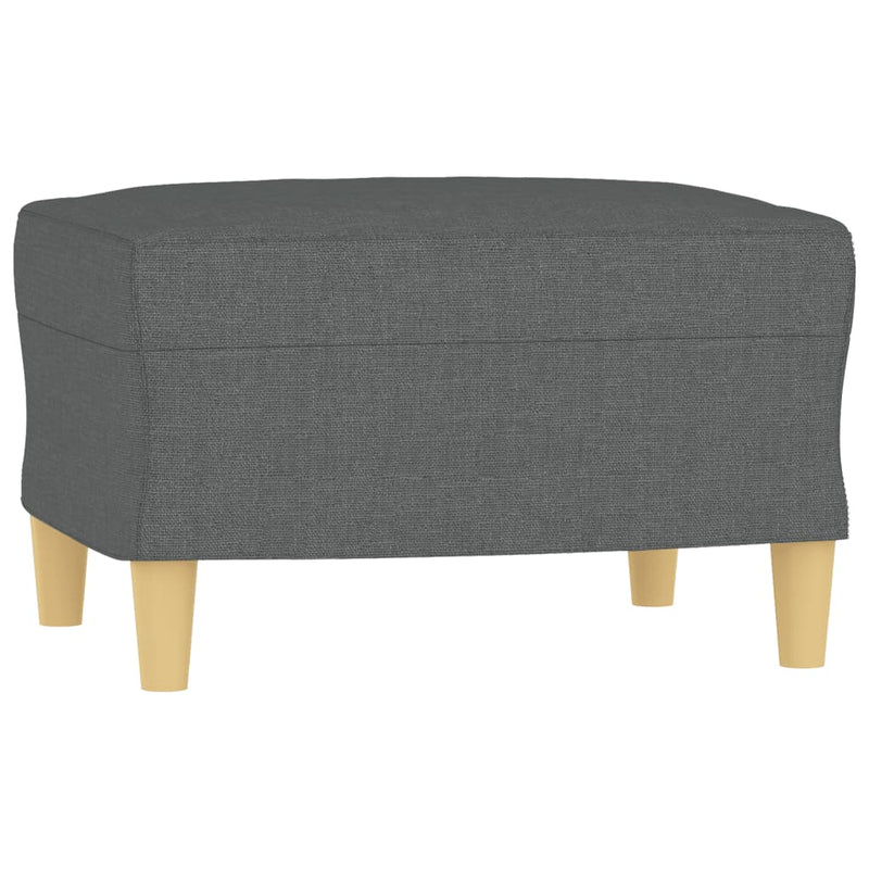 Sofa Chair with Footstool Dark Grey 60 cm Fabric