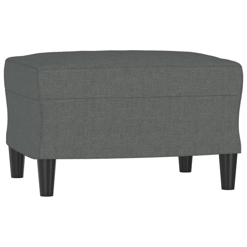 Sofa Chair with Footstool Dark Grey 60 cm Fabric